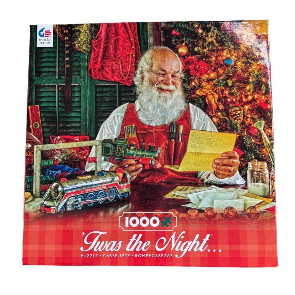 Ceaco‎ Twas the Night Santa Workshop 1000 Piece Jigsaw Puzzle Christmas Holiday
